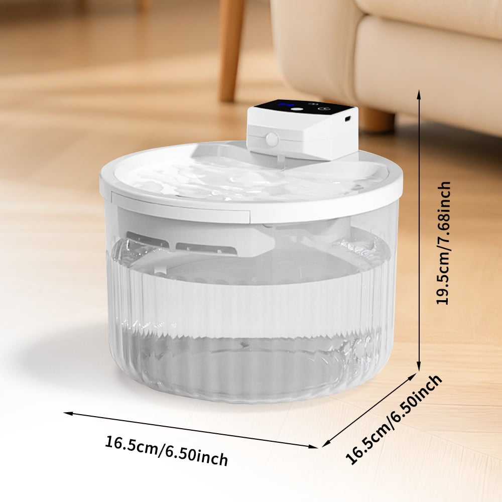Automatic Cat Water Fountain, 2000ML Transparent Tank with Motion Sensor, No Daily Refills Needed, Leak-Proof Quiet Pump