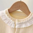 thumbnail image 2 of Jalioing Toddler Girls Sweater Cardigan Cute Lace Patchwork Long Sleeve Crew Neck Button Down Knit Cardigans 0-8 Years, 2 of 9
