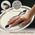 thumbnail image 6 of ODIKA 2'x3' Washable Accent Rug Disc Record Cd Vinyl Vintage Music Theme Treble Clef Center Striped for Bedroom, Nursery, RV, Pet Friendly, Bedside Mat, 6 of 7