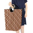 thumbnail image 4 of Yayeee Freestanding Laundry Hamper with Handle Collapsible Large Storage Basket for Clothes, Brown Palm Tree Pattern, 4 of 7