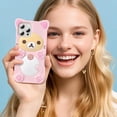 thumbnail image 2 of IAIYOXI - Funda 3D con diseño de oso de dibujos animados para iPhone SE 2022, de moda y elegante, di, 2 of 8