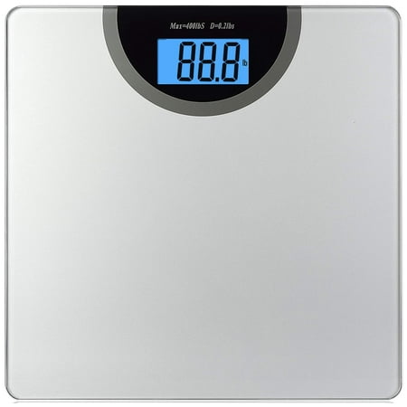 - NSPIRE FIT Digital Body Weight Bathroom Scale with Step-On Technology and Large LCD display, 400 Pounds, Silver