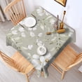 thumbnail image 3 of Floral 60" Square Waterproof Tablecloth, Floral Print Polyester Table Cover, 3 of 6
