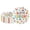 Colourful Dots, variant on 50-Piece Happy Birthday Paper Plates – 7" Disposable for Cake, Salad, Kids Party, Serves 50, Available in 7 Themes (Airplane, Dots, Fire Engines, 90s, Rainbow, Softball, Strawberry)
