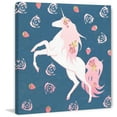 thumbnail image 2 of Marmont Hill Strawberry Swirl Unicorn Canvas Wall Art, 2 of 7