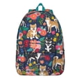 thumbnail image 1 of Floral Dog Design Vintage Backpack – Large Capacity Travel Backpack with Comfortable Carrying and Anti-theft Multifunctional Features for Pet Lovers and Female Professionals, 1 of 5