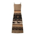 thumbnail image 4 of SMihono Robe Maxi Bohème d'Été pour Femmes Grande Taille Mode Féminine Aguichant Sans Manches Imprimée Col en V Ample Robe Longue de Plage, 4 of 5