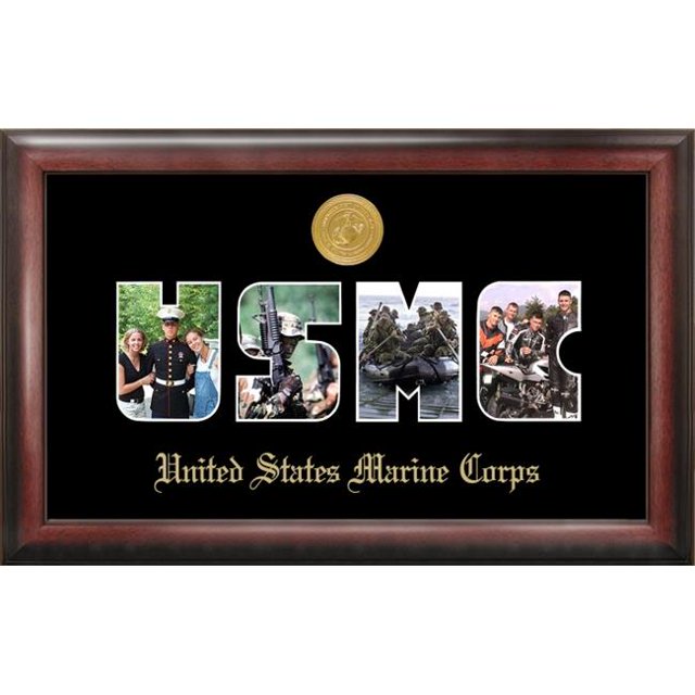 Campus Image MASSG001 Cadre Photo Collage Marine Corp Médaillon Doré