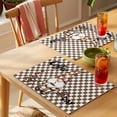 thumbnail image 4 of Brown Gnome Placemats Set of 6 Coffee Beans Vintage Plaid Abstract Place Mats Indoor Wipeable Table Mats Washable Cloth Dining Table Placemats for Kitchen Holiday Party Home Decor 13x19 Inch, 4 of 9