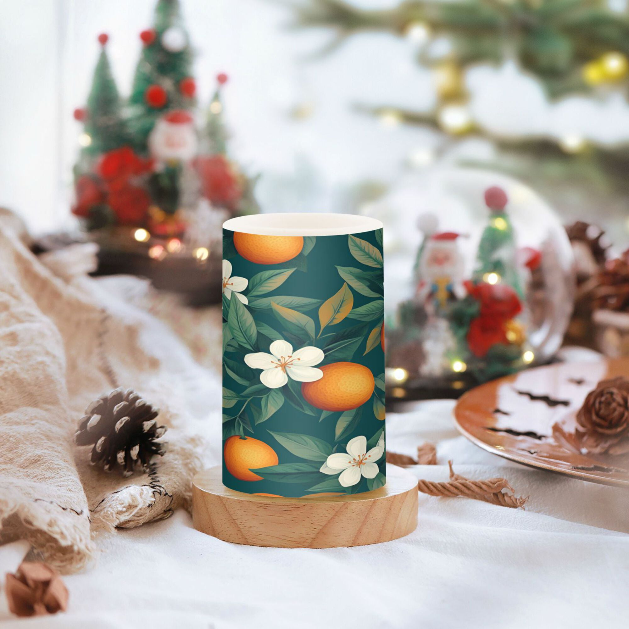 Yayeee Flameless Candles with Remote Flickering Battery Operated Multi Color Changing, Cute Chubby Cat
