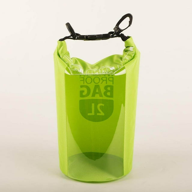Sac Étanche 2 L Sac de Séchage Sac de Rangement Sac à Dos Sac Pochette pour Rafting Canotage Plongée Vert