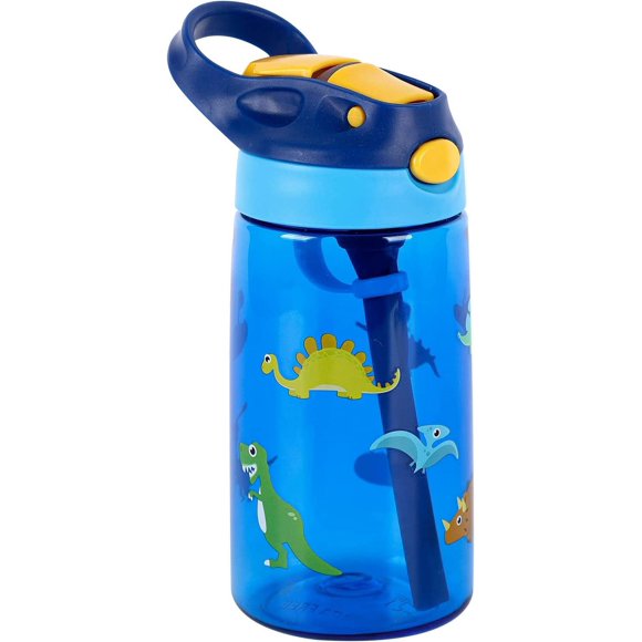 Jinsinto Kids Water Bottle with Straw 480ml Sport Water Bottle BPA Free Tritan Leak Proof Water Bottle with Sip Lid for School, Sports and Kindergarten, Camping