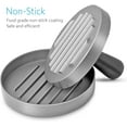 thumbnail image 3 of Burger Press, Food Grade Stainless Steel Burger Maker with ABS Handle, Non-Stick Hamburger Press, 11 cm, 40 Sheets of Patty Papers Included, 3 of 6