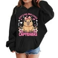 thumbnail image 3 of Kiijoy Girls Hoodie Capybara Print Hooded Sweatshirt with Pocket for Fall Winter, 3 of 3