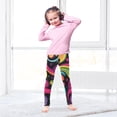 thumbnail image 5 of Girl's Legging Full-Length Colorful Print Tights For Dance Gym Everyday Wear Abstract Vector Colorful Swirl, 5 of 8
