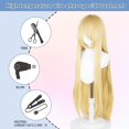 thumbnail image 3 of Peluca UTIEHD para disfraz de anime, 100 cm, rubia, 3 of 6