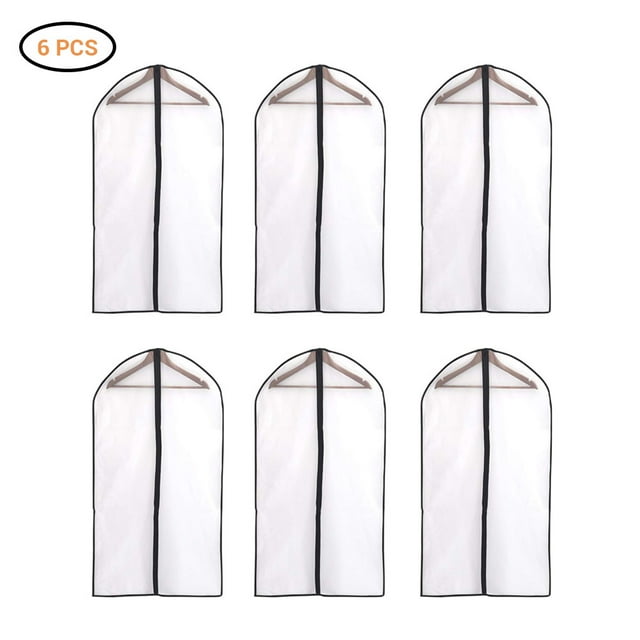 Fundas para ropa, 6 unidades/juego de fundas para ropa PEVA, bolsa para traje, funda antipolvo para ropa, funcionalidad de alta precisión