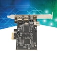 thumbnail image 3 of FireWire Adapter Card, PCIE X1 To IEEE 1394A Riser Card Adapter Full Duplex Channel 3 External 1394A Ports Firewire Riser Card For DV Camcorders, 3 of 8