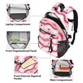 thumbnail image 5 of JIALIOU 14" Laptop Backpack Waterproof Airline Approved Stylish Casual Daypack for Travel Business College Work, Wavy Lines and Heart, 5 of 8
