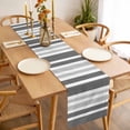 thumbnail image 3 of Grey Stripe Table Runner - 120 Inch Long, Kitchen Dining Table Runner Dresser Scarves, Farmhouse Minimalist Striped Farmhouse Decor for Coffee Tables Wedding Party Banquet, 3 of 8