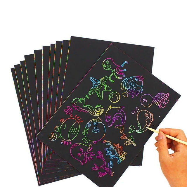 Tarjetas rasca y gana, rasca y gana para niños, tarjetas rasca y gana para escribir, juegos, pintar. ER