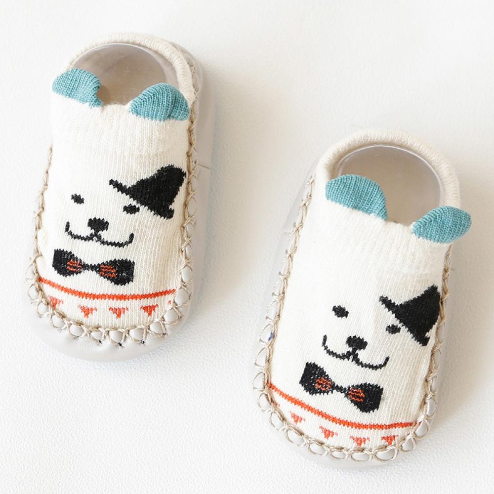Infant Baby Boy Girls Toddlers Cartoon Animal Non Slip Indoor Slipper Shoes Socks with Grips 03