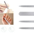 thumbnail image 4 of 5 PCS Diamond Nail File Double Sided Metal Fingernail File Manicure Files for Polish Nail, Removes Nail Ridges, Nail File and Buffer Set for Pedicure Manicure Kit 5inch, 4 of 5