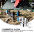 thumbnail image 3 of BRIGHTFUFU 1 Ensemble Trousse de Cuisson en Acier Inoxydable Barbecue Marmite Usagée Trousse Ronde avec Sac de Rangement pour Familles, 3 of 8