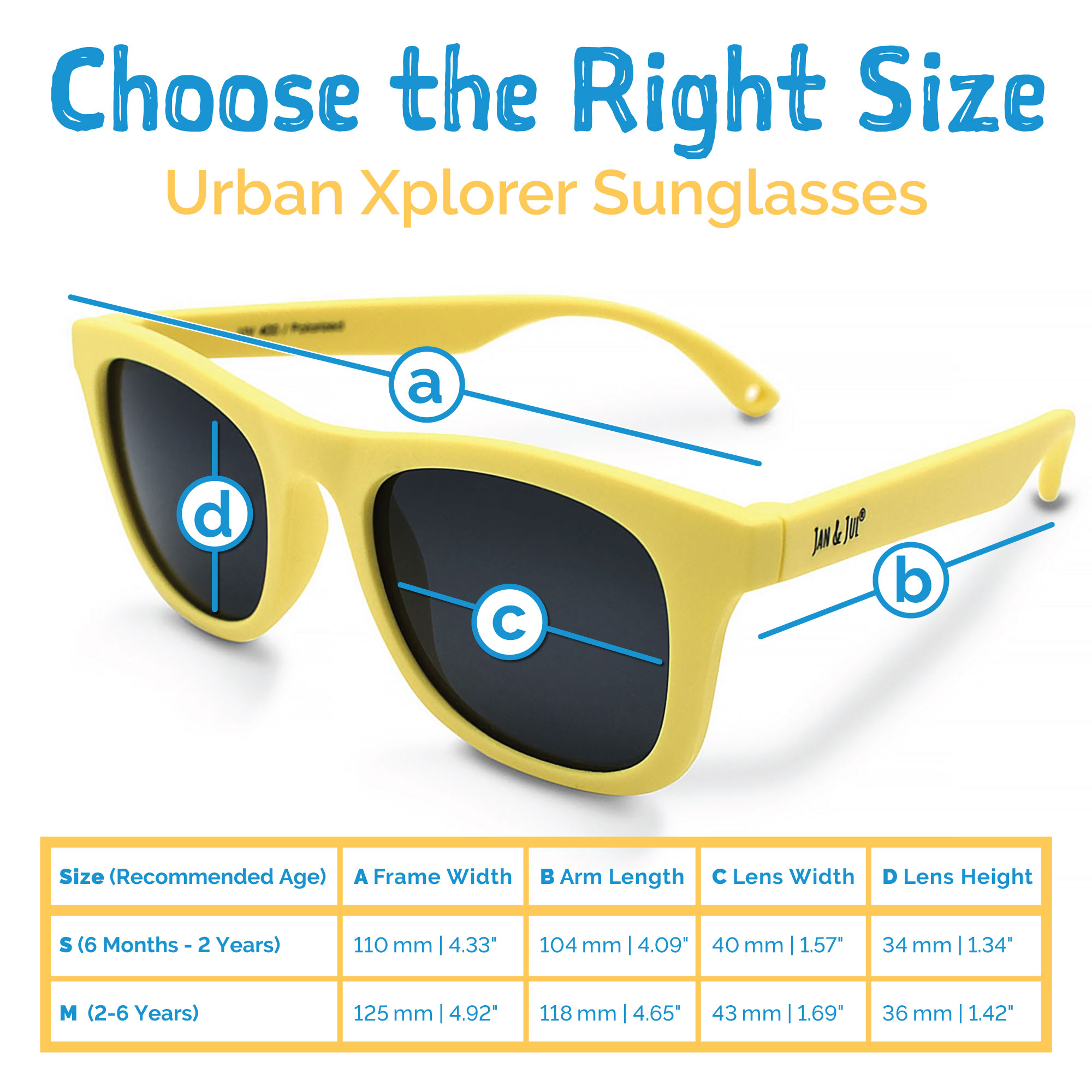 Jan & Jul Toddler Sunglasses with Strap, UV400 Polarized (M: 2 - 6 Years, Lemonade) - image 5 of 8