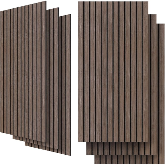 10 Pack Wood Wall Panels for Wall,23.6" x 23.6"x 9"（38.67ft² ）Acoustic Wall Panels, Wood Slat Acoustic Panels for Noise Cancelling and Decoration, Living Room, Bedroom, Office, Walnut