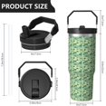 thumbnail image 4 of 30 Oz Tumbler Leaves Of Green Plants Tumbler with Lid and Straw, Birthday Gift Cup for Friend Women Men Coffee Travel Mug Thanksgiving Day Halloween Christmas Gift Water Bottle, 4 of 7