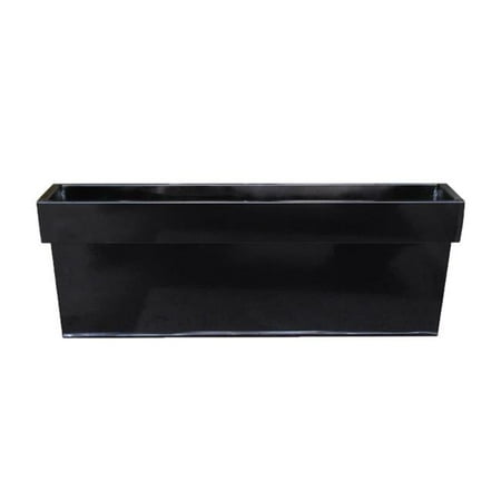 Mr. MJs Trading AI-GA3465BLA Black Rectangular Metal Planter