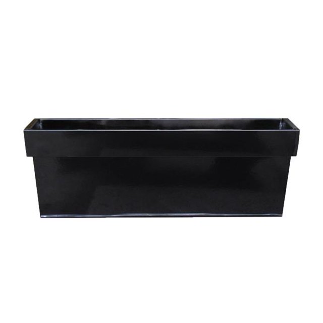 Planteur Rectangulaire Noir en Métal