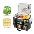 thumbnail image 2 of FORMRS Insulated Cooler Bag 24 Cans Capacity Soft Leakproof Lunch Box with Side Pockets, Floral Garden, 2 of 7