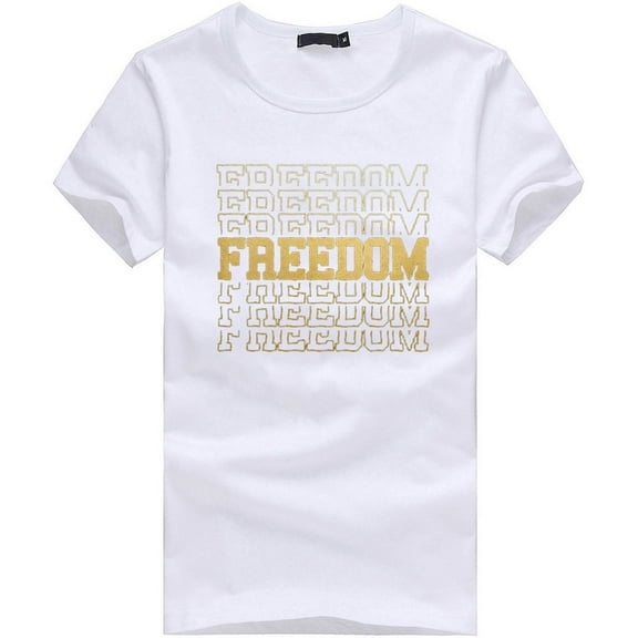 OAVQHLG3B 4th of July Outfits for Women American Flag T Shirt O-Neck Patriotic Shirts Print Short Sleeve Top T-Shirt Blouse