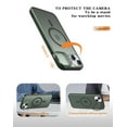 thumbnail image 5 of Casetego Invisible Stand Magnetic for iPhone 13/14 Case,Compatible with MagSafe,360° Rotatable Ring Holder Shockproof Protective Cover,Dark Green, 5 of 6