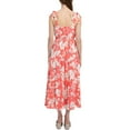 thumbnail image 2 of Social Standard Women's 3 Tier Smocked Back Tied Maxi Sundress (Coral, XL), 2 of 3