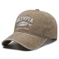 thumbnail image 1 of Gorra de béisbol para hombre, estilo vintage, lavada, con letras antiguas bordadas, para viajes al aire libre, para mujer, 1 of 6