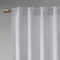 thumbnail image 4 of Pair of High Quality Velvet Fabric Indoor Blackout Curtains, Back Tab Curtain Panel for Living Room, Bedroom 84''x37'' - LIGHT GREY, 4 of 5