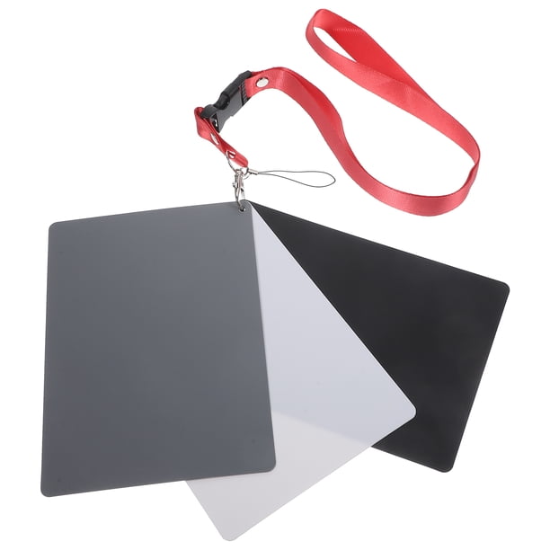 Tarjeta de balance de blancos gris negro Tarjeta de fotografía portátil Tarjeta de balance de fotografía