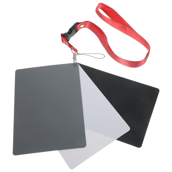 BRIGHTFUFU Tarjeta de balance de blancos gris negro Tarjeta de fotografía portátil Tarjeta de balance de fotografía