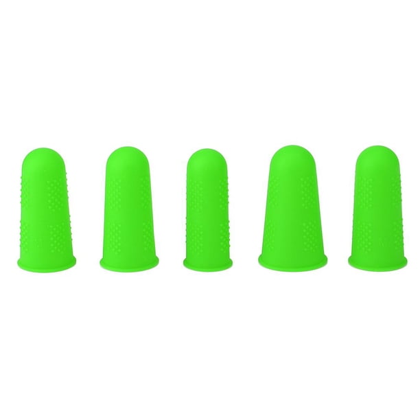 Sywqhk Antideslizante Pistola de pegamento caliente Tapas para dedos Funda de silicona para dedos (Verde 5pcs Sywqhk Para estrenar