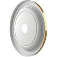 thumbnail image 4 of Ekena Millwork 22"OD x 3 1/2"ID x 1 1/2"P Traditional Thermoformed PVC Ceiling Medallion (Fits Canopies up to 13 1/2"), Universal Aged Metallic Vintage Gold, 4 of 10
