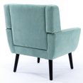 thumbnail image 4 of Soft Velvet Chair with Solid Wood Legs / Comfortable Seating for Large People, 4 of 5