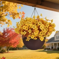 Swiftyle 1 PC Artificial Faux Plants Flowers Outdoor Decoration, Bundles Fake Silk Colorful Daisy Eucalyptus Realistic UV Resistant for Home Planter Porch Patio Yard