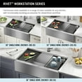 thumbnail image 3 of Delta 95C9031-36S-SS Rivet 36” Workstation Farmhouse Apron Front Kitchen Sink Undermount, 3 of 7