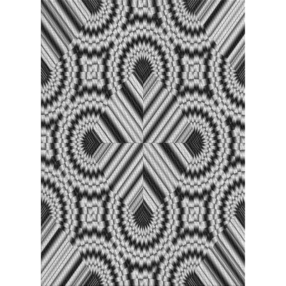 Ahgly Company Machine Washable Indoor Rectangle Transitional Light Black Area Rugs, 2' x 3'