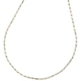 thumbnail image 3 of 10K Two Tone Gold 1mm Tube Brite Diamond Cut Bead Chain Necklace 24 Inches, 3 of 7