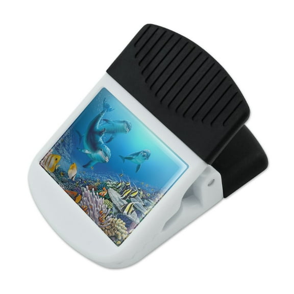 Ocean Underwater Dolphins Scuba Diving Reef Refrigerator Fridge Magnet Magnetic Hanging Hook Note Snack Clip