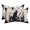 Charcoal,Ivory,BoneWhite,InkBlack, variant on Halloween Outdoor Pillows for Chaise Lounge Chair Waterproof Lumbar Pillows with Insert&Adjustable Strap Beach Headrest Pillow Rustic Horror Skeleton Cats Buttterfly Skull Black Pool Pillow 12"x20"